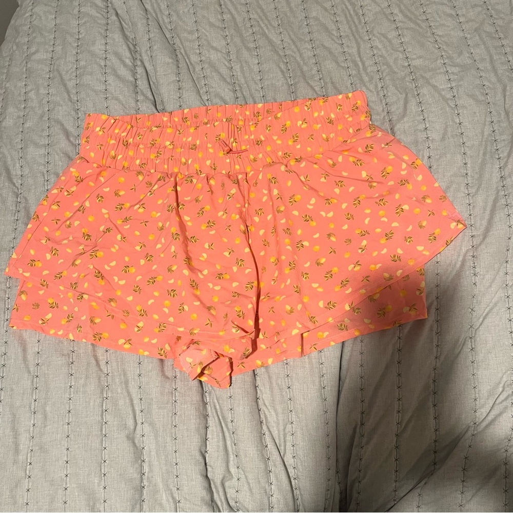 JoyLab High Waist Floral Peach Shorts
